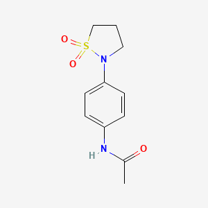 molecular formula C11H14N2O3S B7789445 N-[4-(1,1-dioxo-1$l^{6},2-thiazolidin-2-yl)phenyl]acetamide 