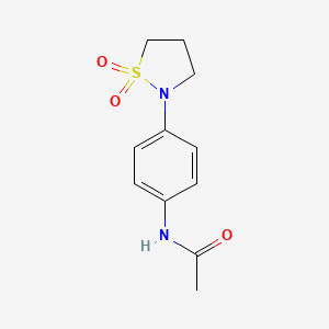 molecular formula C11H14N2O3S B7789445 N-[4-(1,1-dioxo-1,2-thiazolidin-2-yl)phenyl]acetamide 