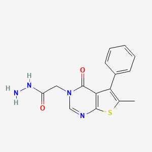 2-{6-methyl-4-oxo-5-phenyl-3H,4H-thieno[2,3-d]pyrimidin-3-yl}acetohydrazide