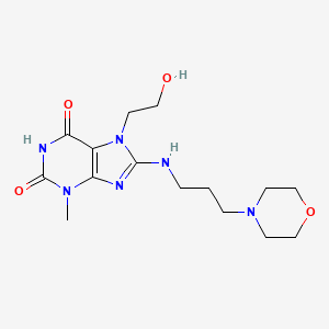 7-(2-Hydroxyethyl)-3-methyl-8-(3-morpholin-4-ylpropylamino)purine-2,6-dione