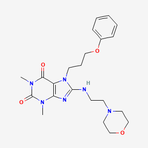 1,3-Dimethyl-8-(2-morpholin-4-ylethylamino)-7-(3-phenoxypropyl)purine-2,6-dione