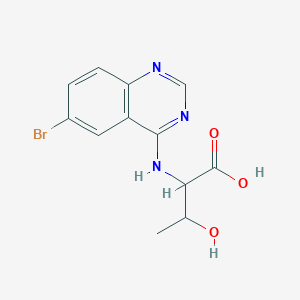 molecular formula C12H12BrN3O3 B7789696 2-[(6-Bromoquinazolin-4-yl)amino]-3-hydroxybutanoic acid 