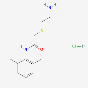 molecular formula C12H19ClN2OS B7789769 2-[(2-aminoethyl)thio]-N-(2,6-dimethylphenyl)acetamide hydrochloride 