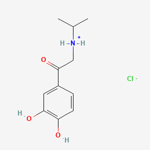 molecular formula C11H16ClNO3 B7789773 3',4'-Dihydroxy-2-(isopropylamino)acetophenone hydrochloride 