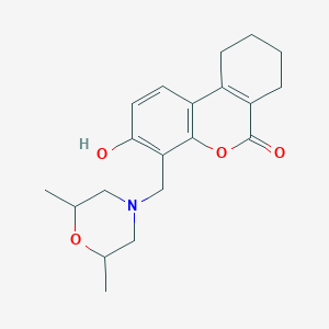 4-[(2,6-Dimethylmorpholin-4-yl)methyl]-3-hydroxy-7,8,9,10-tetrahydrobenzo[c]chromen-6-one