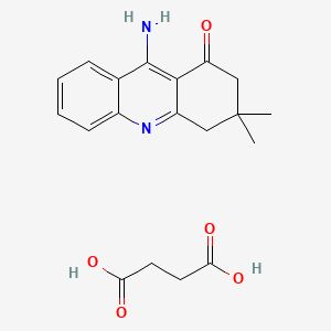 molecular formula C19H22N2O5 B7789811 9-Amino-3,3-dimethyl-2,4-dihydroacridin-1-one;butanedioic acid 