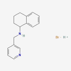 molecular formula C16H19BrN2 B7789816 hydron;N-(pyridin-3-ylmethyl)-1,2,3,4-tetrahydronaphthalen-1-amine;bromide 
