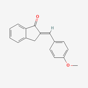 molecular formula C17H14O2 B7789833 2-[(4-methoxyphenyl)methylidene]-2,3-dihydro-1H-inden-1-one 