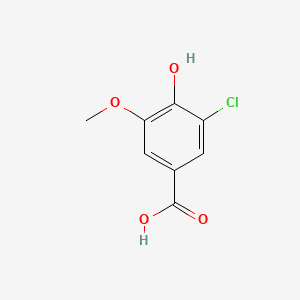molecular formula C8H7ClO4 B7789896 3-Chloro-4-hydroxy-5-methoxybenzoic acid CAS No. 69845-52-9