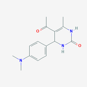 molecular formula C15H19N3O2 B7789919 4-[4-(Dimethylamino)phenyl]-5-acetyl-6-methyl-3,4-dihydropyrimidine-2(1H)-one 
