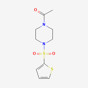 molecular formula C10H14N2O3S2 B7789940 1-[4-(Thiophene-2-sulfonyl)-piperazin-1-yl]-ethanone 