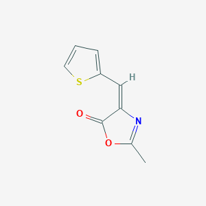 molecular formula C9H7NO2S B7790021 (4E)-2-methyl-4-(thiophen-2-ylmethylidene)-4,5-dihydro-1,3-oxazol-5-one 