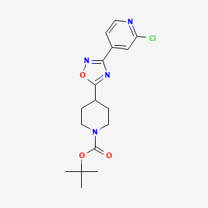 molecular formula C17H21ClN4O3 B7790051 Tert-butyl 4-[3-(2-chloropyridin-4-yl)-1,2,4-oxadiazol-5-yl]piperidine-1-carboxylate 