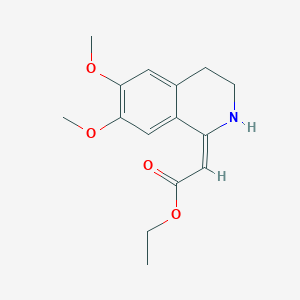 molecular formula C15H19NO4 B7790068 ethyl (2E)-(6,7-dimethoxy-3,4-dihydro-1(2H)-isoquinolinylidene)-ethanoate 