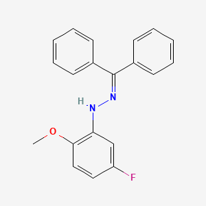 molecular formula C20H17FN2O B7790108 N-(benzhydrylideneamino)-5-fluoro-2-methoxyaniline 