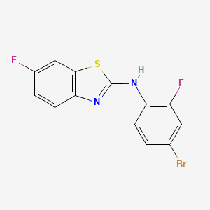 molecular formula C13H7BrF2N2S B7790110 N-(4-bromo-2-fluorophenyl)-6-fluoro-1,3-benzothiazol-2-amine 
