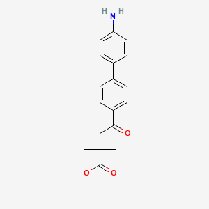 molecular formula C19H21NO3 B7790136 Methyl 4-[4-(4-aminophenyl)phenyl]-2,2-dimethyl-4-oxobutanoate 