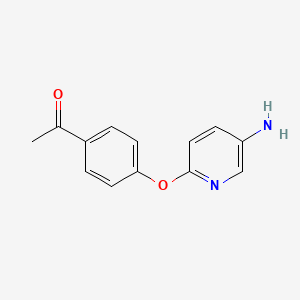 molecular formula C13H12N2O2 B7790156 1-{4-[(5-Amino-2-pyridinyl)oxy]phenyl}-1-ethanone 