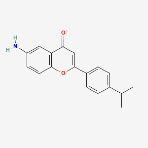 molecular formula C18H17NO2 B7790282 6-amino-2-[4-(propan-2-yl)phenyl]-4H-chromen-4-one 