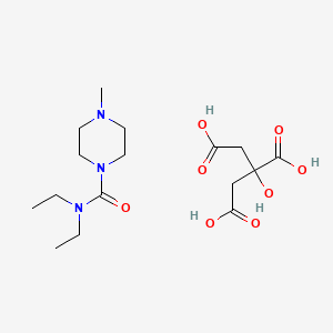 molecular formula C10H21N3O.C6H8O7<br>C16H29N3O8 B7790344 Diethylcarbamazine citrate CAS No. 16354-46-4