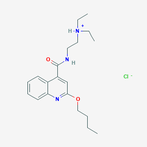 molecular formula C20H30ClN3O2 B7790483 2-Butoxy-N-(2-diethylaminoethyl)cinchoninamide hydrochloride 