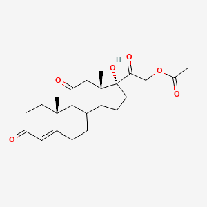 molecular formula C23H30O6 B7790502 [2-[(10R,13S,17R)-17-hydroxy-10,13-dimethyl-3,11-dioxo-1,2,6,7,8,9,12,14,15,16-decahydrocyclopenta[a]phenanthren-17-yl]-2-oxoethyl] acetate 