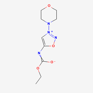 molecular formula C9H14N4O4 B7790535 1-ethoxy-N-(3-morpholin-4-yloxadiazol-3-ium-5-yl)methanimidate 