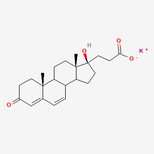 molecular formula C22H29KO4 B7790548 potassium;3-[(10R,13S,17R)-17-hydroxy-10,13-dimethyl-3-oxo-2,8,9,11,12,14,15,16-octahydro-1H-cyclopenta[a]phenanthren-17-yl]propanoate 