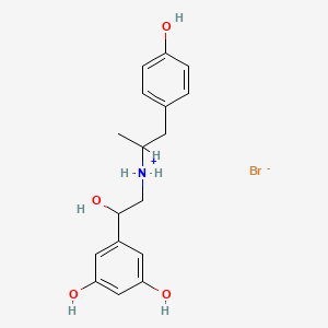 molecular formula C17H22BrNO4 B7790552 5-(1-Hydroxy-2-((2-(4-hydroxyphenyl)-1-methylethyl)amino)ethyl)resorcinol hydrobromide 