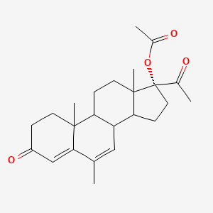 molecular formula C24H32O4 B7790680 acetic acid [(17R)-17-acetyl-6,10,13-trimethyl-3-oxo-2,8,9,11,12,14,15,16-octahydro-1H-cyclopenta[a]phenanthren-17-yl] ester 