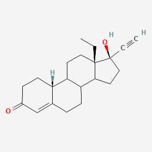 molecular formula C21H28O2 B7790687 (10R,13S,17R)-13-ethyl-17-ethynyl-17-hydroxy-1,2,6,7,8,9,10,11,12,14,15,16-dodecahydrocyclopenta[a]phenanthren-3-one 