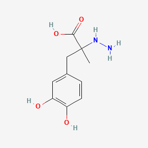 molecular formula C10H14N2O4 B7790753 3-(3,4-二羟基苯基)-2-肼基-2-甲基丙酸 CAS No. 14585-65-0