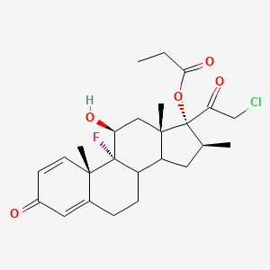 molecular formula C25H32ClFO5 B7790793 (8xi,11beta,14xi,16beta)-21-Chloro-9-fluoro-11-hydroxy-16-methyl-3,20-dioxopregna-1,4-dien-17-yl propanoate 