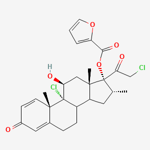 molecular formula C27H30Cl2O6 B7790819 (8xi,11beta,14xi,16alpha)-9,21-Dichloro-11-hydroxy-16-methyl-3,20-dioxopregna-1,4-dien-17-yl furan-2-carboxylate 