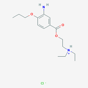 molecular formula C16H27ClN2O3 B7790857 2-(3-Amino-4-propoxybenzoyl)oxyethyl-diethylazanium;chloride 
