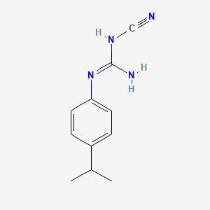 molecular formula C11H14N4 B7791081 1-Cyano-3-[4-(propan-2-yl)phenyl]guanidine 