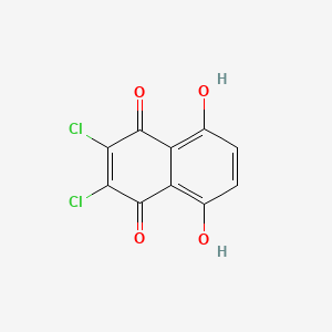 molecular formula C10H4Cl2O4 B7791100 1,4-Naphthoquinone, 2,3-dichloro-5,8-dihydroxy- 