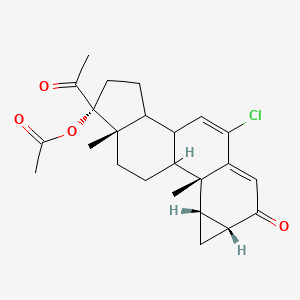 [(2S,3S,5R,15R,16S)-15-Acetyl-9-chloro-2,16-dimethyl-6-oxo-15-pentacyclo[9.7.0.02,8.03,5.012,16]octadeca-7,9-dienyl] acetate