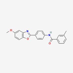 molecular formula C22H18N2O3 B7791236 N-(4-(5-Methoxybenzo[D]oxazol-2-YL)phenyl)-3-methylbenzamide 