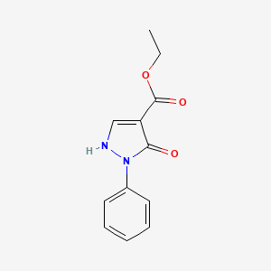 molecular formula C12H12N2O3 B7791242 Ethyl 3-oxo-2-phenyl-2,3-dihydro-1h-pyrazole-4-carboxylate CAS No. 88585-32-4