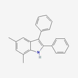 molecular formula C22H19N B7791301 5,7-dimethyl-2,3-diphenyl-1H-indole 