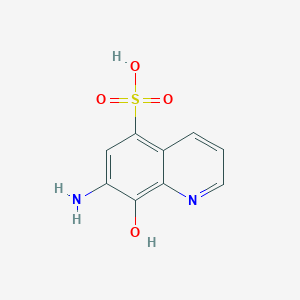 molecular formula C9H8N2O4S B7791325 7-氨基-8-羟基喹啉-5-磺酸 CAS No. 15851-62-4
