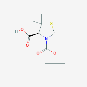 molecular formula C11H19NO4S B7791371 (S)-3-(tert-Butoxycarbonyl)-5,5-dimethylthiazolidine-4-carboxylic acid 