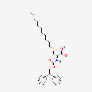 molecular formula C30H41NO4S B7791397 (R)-Fmoc-2-amino-3-dodecylsulfanyl-propionic acid 