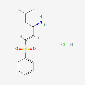 Phenyl (e)-(3s)-3-amino-5-methylhex-1-enyl sulfone hydrochloride