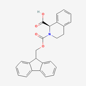 molecular formula C25H21NO4 B7791414 (R)-2-(((9H-Fluoren-9-yl)methoxy)carbonyl)-1,2,3,4-tetrahydroisoquinoline-1-carboxylic acid 