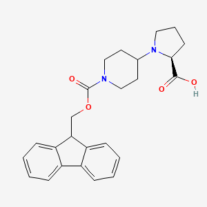 molecular formula C25H28N2O4 B7791427 N-(1-Fmoc-Piperidine-4-yl)-l-proline, AldrichCPR 