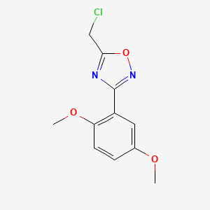 molecular formula C11H11ClN2O3 B7791429 5-(Chloromethyl)-3-(2,5-dimethoxyphenyl)-1,2,4-oxadiazole 
