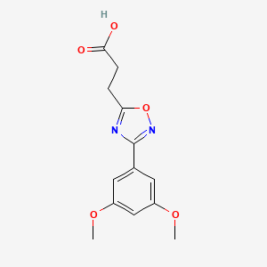 molecular formula C13H14N2O5 B7791433 3-[3-(3,5-Dimethoxyphenyl)-1,2,4-oxadiazol-5-yl]propanoic acid 