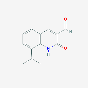 molecular formula C13H13NO2 B7791462 2-Hydroxy-8-(propan-2-yl)quinoline-3-carbaldehyde 